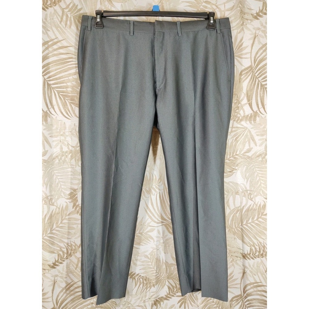 Calvin Klein Mens Gray Slim Fit Dress Pants 40X30 Slacks Trouser